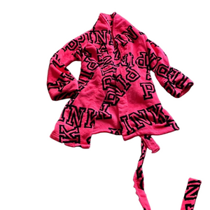 Victoria’s Secret PINK Logo Fleece Robe SIZE XS